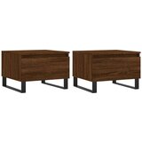  The Living Store Klubska mizica 2 kosa rjav hrast 50x46x35 cm inženirski les - Klubska Mizica, (21448396) | Shoptok.si