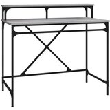 Maison Chic Pisalna miza - pisarniška miza - Računalniška miza siva sonoma 100x50x90 cm inženirski les in železo, (21785235) | Shoptok.si
