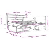 vidaXL Okvir kreveta bez madraca 140 x 200 cm od masivne borovine | shoptok.hr