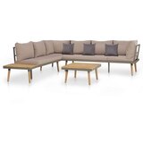  The Living Store Vrtna sedežna garnitura z blazinami 4-delna trdna akacija rjava - Sedežna Garnitura, (21478858) | Shoptok.si