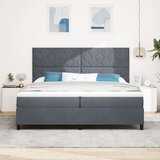  vzmetnica z osnovo s senom temno siva 200x200 cm žamet, (22052506) | Shoptok.si