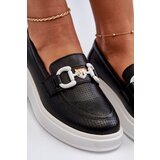 S. BARSKI Black Women's Leather Platform Moccasins S.Barski LR720 | ePonuda.com