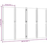 Sobna pregrada s 4 panela svjetlosiva 280 x 180 cm | shoptok.hr