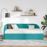  Kutni krevetni okvir s madracem 2 kom. Tirkizna 90 x 190 cm | Shoptok.si