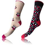 Bellinda CRAZY SOCKS 2x - Cheerful Socks 2 Pairs - White - Red - Black | Shoptok.si