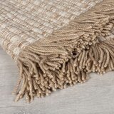 Flair Rugs Bež ročno tkana preproga iz mešanice volne 200x290 cm Rene Fringed Ribbed – | Shoptok.si