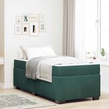 vidaXL Okvir kreveta s madracem Ostalo Tamnozelena 90 x 200 cm Baršun | shoptok.hr