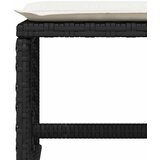  Vrtni taburei s jastucima 4 kom crni 41x41x36 cm od poliratana Crna | Shoptok.si