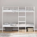 vidaXL Dvoposteljna postelja brez vzmetnice Bela 80x200 cm jeklo | Shoptok.si