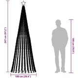 vidaXL LED božićno drvce 475 LED šarenih 247 cm | shoptok.hr