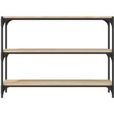 vidaXL Knjižna omara sonoma hrast 100x33x70,5 cm inž. les in jeklo | Shoptok.si