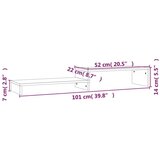 vidaXL Stalak za monitor bijeli (52-101) x 22 x 14 cm masivna borovina | shoptok.hr