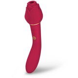 Secret Kisses Rosegasm Twosome Suction Vibe Red Cene