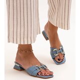 Gemre Luara low-heeled mules with decorative buckle | shoptok.hr