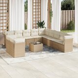 Maison Chic Seti vrtnega pohištva - Vrtna garnitura - Vrtni pohištvo set 12-delna z blazinami bež poli ratan, (21816408) | Shoptok.si