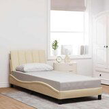  Okvir za krevet bez madraca krem 90x200cm od tkanine - Krema 90 x 200 cm | shoptok.hr