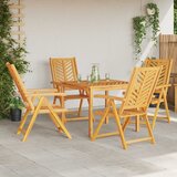  Vrtna stolica 4 pcs Smeđa 57 x 72 x 109 cm Čvrsto drvo akacije | shoptok.hr