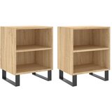Maison Chic Dvo delni komplet Nočne omarice - Nočne mize sonoma hrast 40x30x50 cm inženirski les, (21687847) Cene