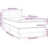  s oprugama i madracem svjetlosivi 100x200 cm od tkanine | shoptok.hr