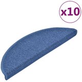  Prostirke za stepenice 10 kom 56x17x3 cm plave poluokrugle | shoptok.hr