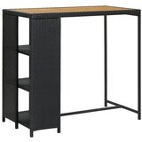 The Living Store Barska miza s stojalom za shranjevanje črna 120x60x110 cm - Barska Miza, (21493764) Cene
