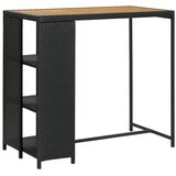 The Living Store Barski stol sa stalkom za pohranu crni 120x60x110 cm poliratan Cijene