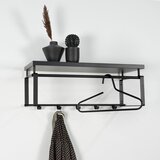Spinder Design Crna metalna zidna vješalica s policom Rex – | shoptok.hr