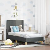  Posteljica za malčke z vzglavjem Temno siva 70 x 140 cm blago, (5000105134) | Shoptok.si