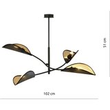  Luster na šipci LOTUS 4xE14/10W/230V crna/zlatna | Eponuda.com