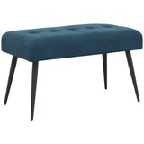  Klupa s gumbastim tkanjem Plava 80 x 40 x 46 cm Baršun | shoptok.hr