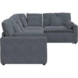  Modularna sofa s jastucima, baršunasta, tamno siva | shoptok.hr