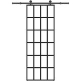 vidaXL Drsna vrata z opremo 76x205 cm ESG steklo in aluminij | Shoptok.si