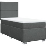  Krevet s oprugama i madracem tamnosivi 90x200 cm od tkanine | shoptok.hr