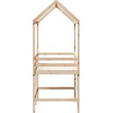 Krevet na kat s ljestvama i krovom 90x190 cm od borovine | shoptok.hr