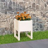 vidaXL Visoka greda bela 40x40x52,5 cm trdna borovina | Shoptok.si