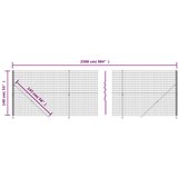  Ograda od žičane mreže s prirubnicom antracit 1,4 x 25 m | shoptok.hr