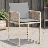 Maison Chic Vrtni stoli - Stol za vrt z blazinami 4 kosi bež poli ratan JS2210, (21876730) | Shoptok.si