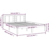  Za krevet od masivne borovine bijeli 120 x 200 cm | shoptok.hr