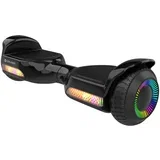 Električni skuter na dva kotača skateboard LED RGB 100kg Cruiser 10 km/h crni