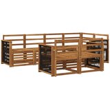 vidaXL Kotna sedežna garnitura 6 pcs Naravna Masiven les akacije, (5000283353) | Shoptok.si