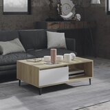 vidaXL Stolić za kavu bijeli i boja hrasta 90 x 60 x 35 cm od iverice Cijene