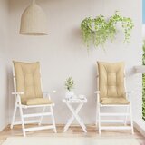  Jastuci za stolice 2 kom prošarano bež 120x50x7 cm od tkanine | Eponuda.com