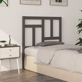  Uzglavlje za krevet sivo 95,5 x 4 x 100 cm od masivne borovine | shoptok.hr