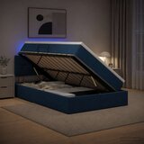  LED krevet za pohranu s madracem Plava 120 x 190 cm Tkanina | shoptok.hr