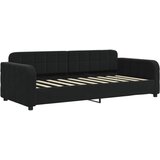  Dnevni krevet na razvlačenje s ladicama crni 90 x 190 cm baršun | shoptok.hr