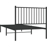  Metalni okvir za krevet s uzglavljem crni 90x200 cm | Eponuda.ba