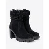 Shelvt Stylish black ankle boots with a crinkled upper | Shoptok.si