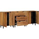 3 kom. sideboard smeđa 60x33x75 cm čvrsto drvo bagrem | shoptok.hr