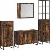  Set namještaja za kupaonicu Dimljeni hrast Konstruirano drvo | shoptok.hr