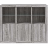  Komode s LED svjetlima 3 kom boja sivog hrasta | shoptok.hr